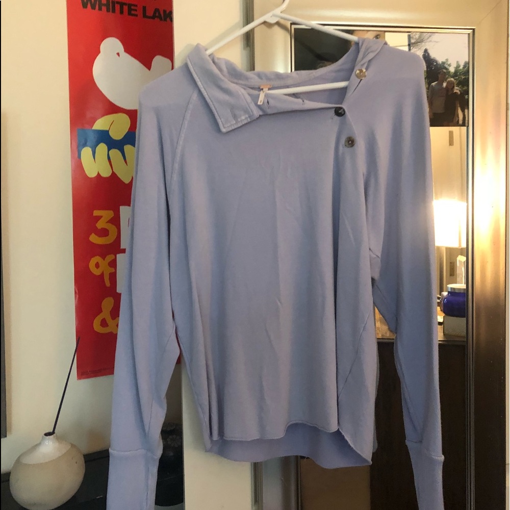 free people button sweater